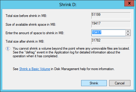 Shrink window